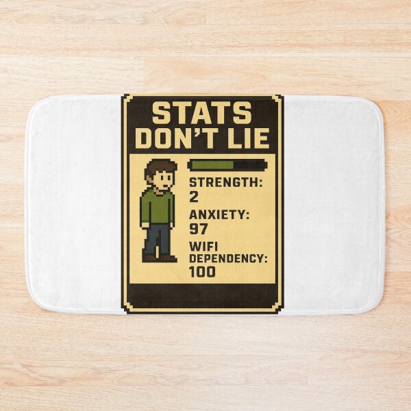 Item preview, Stats Don’t Lie Pixel Character Card designed and sold by Loot Locker.