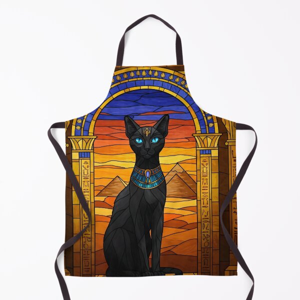 Item preview, Egyptian Stained Glass Black Cat designed and sold by svarupa.