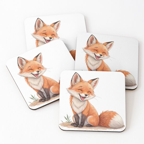 Item preview, Adorable Smiling Fox – Whimsical Woodland Animal Illustration designed and sold by ForeverPrintsOK.