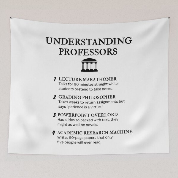 Item preview, UNDERSTANDING PROFESSORS – Funny Academic Humor designed and sold by PsyFlow35.