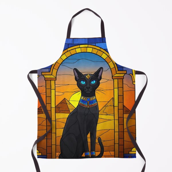 Item preview, Egyptian Stained Glass Black Cat designed and sold by svarupa.