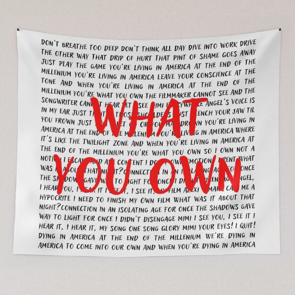 Item preview, Rent lyrics designed and sold by broadwaygirl142.