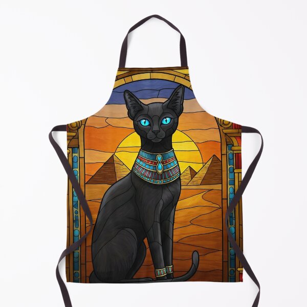 Item preview, Egyptian Stained Glass Black Cat designed and sold by svarupa.