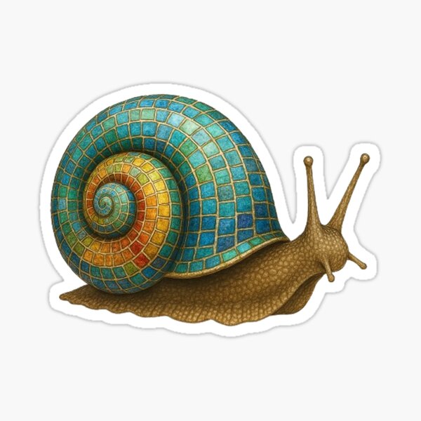 Artikel-Vorschau von Mosaik-Schneckenhaus – Farbenfrohe, von der Natur inspirierte Kunst, designt und verkauft von GBArtistic.