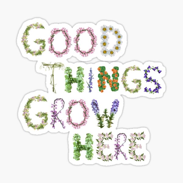 Item preview, Good things grow here - inspirational quote - nature, garden gift  designed and sold by EveryDayDabble.