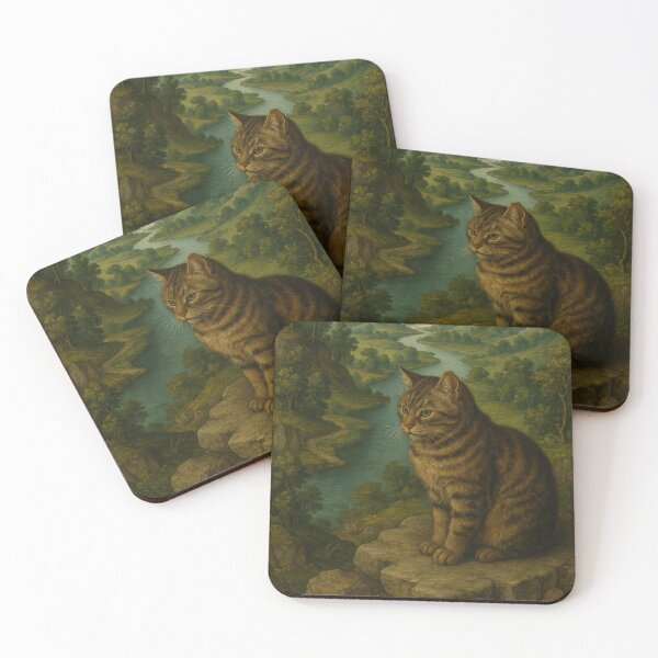 Item preview, Manx Cat Above the Danube - Northern Renaissance Style designed and sold by LesChatsArt.