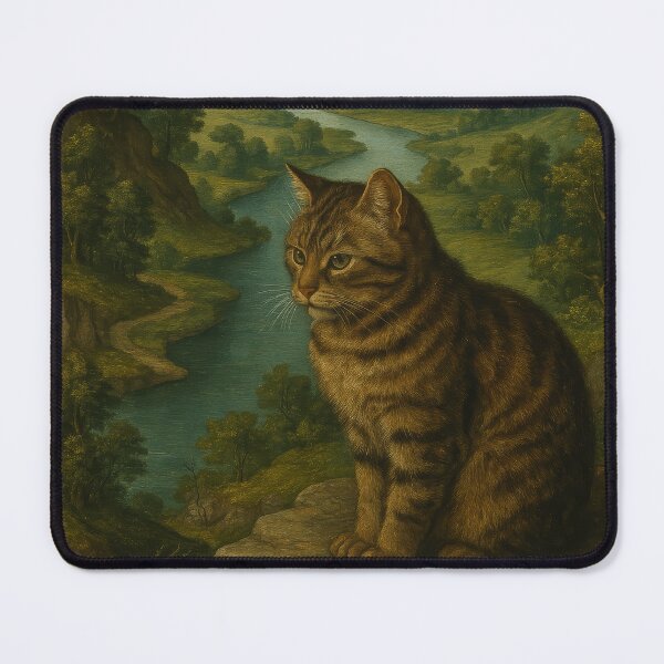Item preview, Manx Cat Above the Danube - Northern Renaissance Style designed and sold by LesChatsArt.