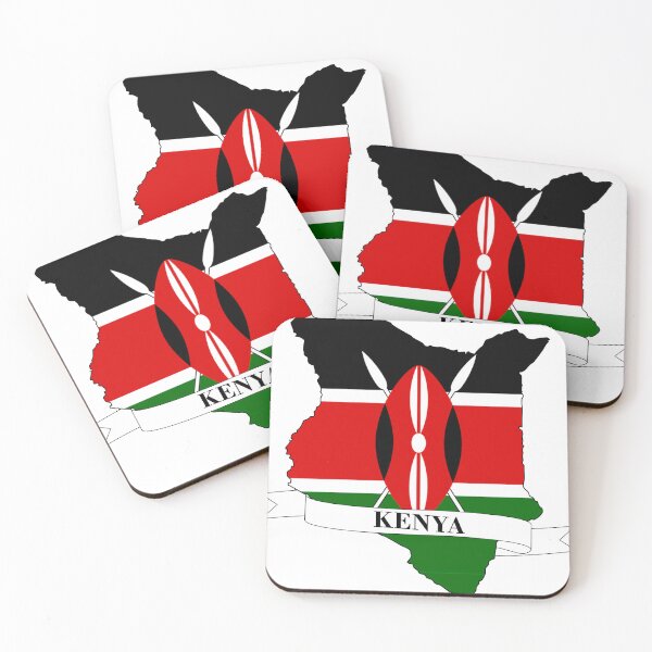 Item preview, Flag map of Kenya designed and sold by visual adventures.