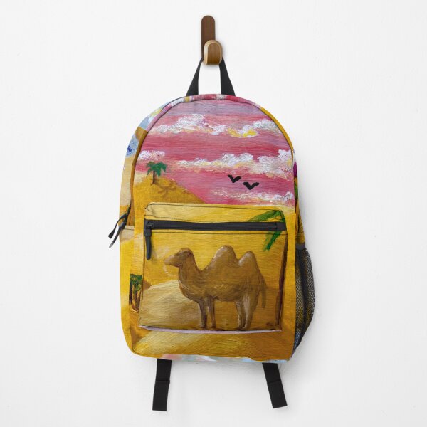 Item preview, Desert landscape, pink sky, tranquil scenery - oil painting designed and sold by Vision Illustrated.