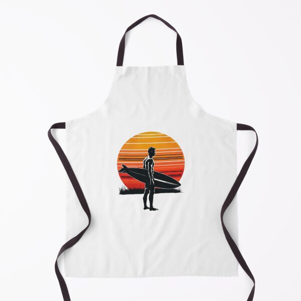 Item preview, Retro Surfer Silhouette Against Vibrant Sunset - Vintage Beach Art designed and sold by IINSPIRA.