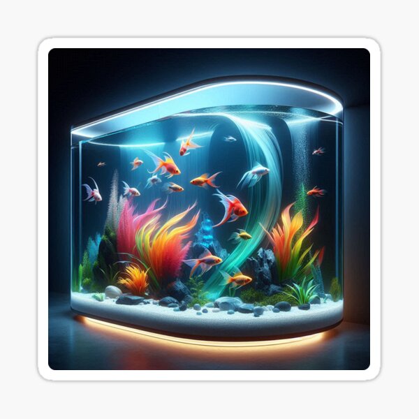 Item preview, AI-Designed Luxury Aquarium – Elegant Underwater Artwork for Clothing, Accessories & Fish Lovers designed and sold by knalpot-design.