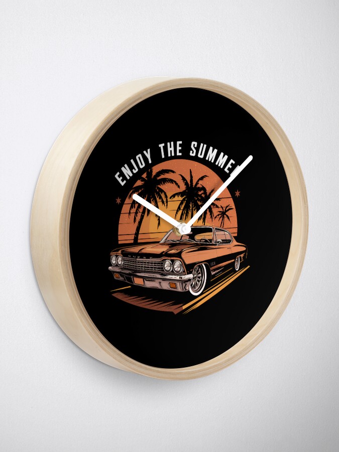 Thumbnail 1 of 4, Clock, Enjoy The Summer designed and sold by Patricks-Art.
