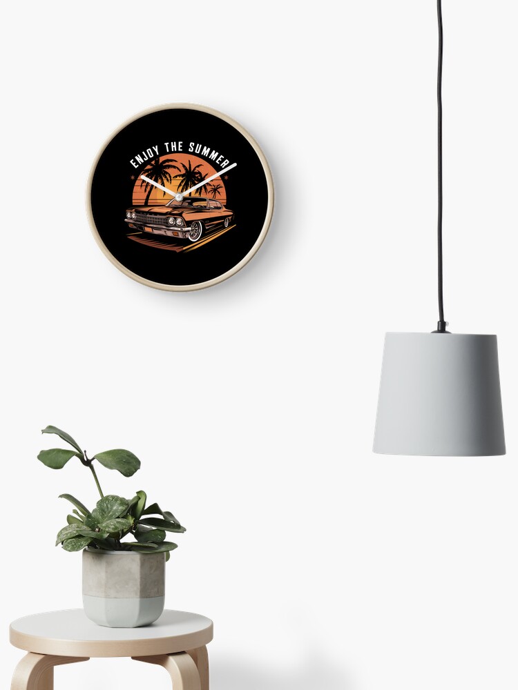 Thumbnail 2 of 4, Clock, Enjoy The Summer designed and sold by Patricks-Art.