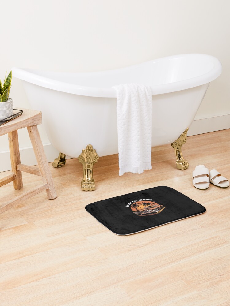 Thumbnail 2 of 6, Bath Mat, Enjoy The Summer designed and sold by Patricks-Art.