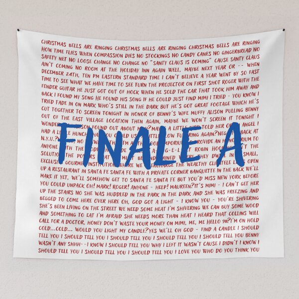 Item preview, Rent lyrics designed and sold by broadwaygirl142.
