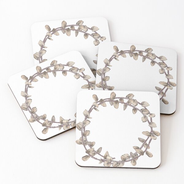 Item preview, Eucalyptus Leaf Illustration Style Plant Art Pattern wreath designed and sold by Xieurabbit.