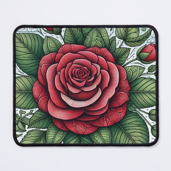 Item preview, AI-Designed Rose Flower Motif – Unique Comic & Mandala Style Artwork for Clothing, Accessories & Nature Lovers designed and sold by knalpot-design.