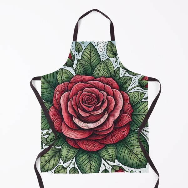 Item preview, AI-Designed Rose Flower Motif – Unique Comic & Mandala Style Artwork for Clothing, Accessories & Nature Lovers designed and sold by knalpot-design.