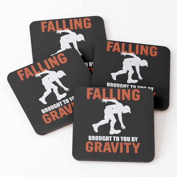 Item preview, Falling – Brought to You by Gravity - White | Funny Mountain Biker T-Shirt T-Shirt designed and sold by ImaginPictura.