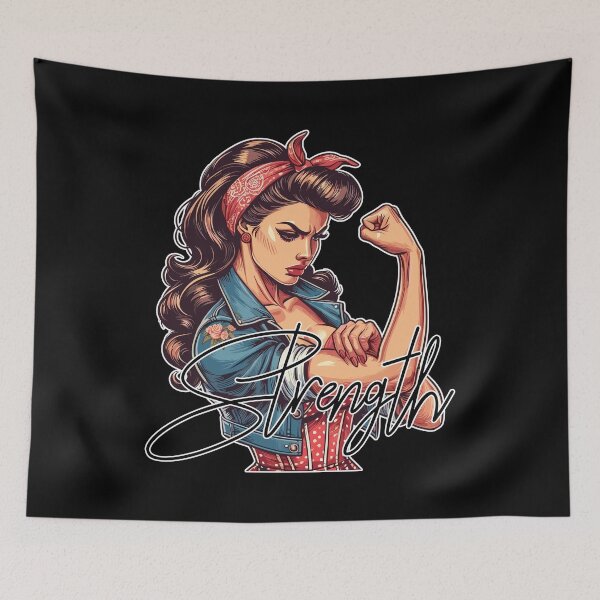 Item preview, Strength strong woman rockabilly gift designed and sold by Pineapple-Tree.