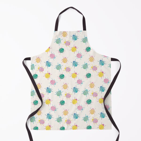 Item preview, Colorful bugs with pastel ladybugs and off-white / cream background designed and sold by StudioPippinDesigns.