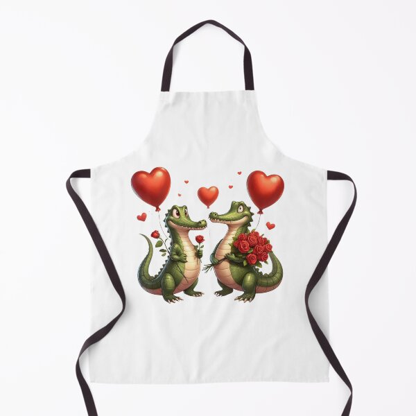 Item preview, Cute  love animals crocodile, heart balloons, red roses, romantic designed and sold by Coolparrotgirl.
