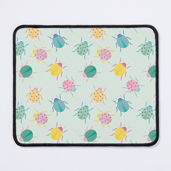 Item preview, Colorful bugs with pastel ladybugs and soft green background designed and sold by StudioPippinDesigns.