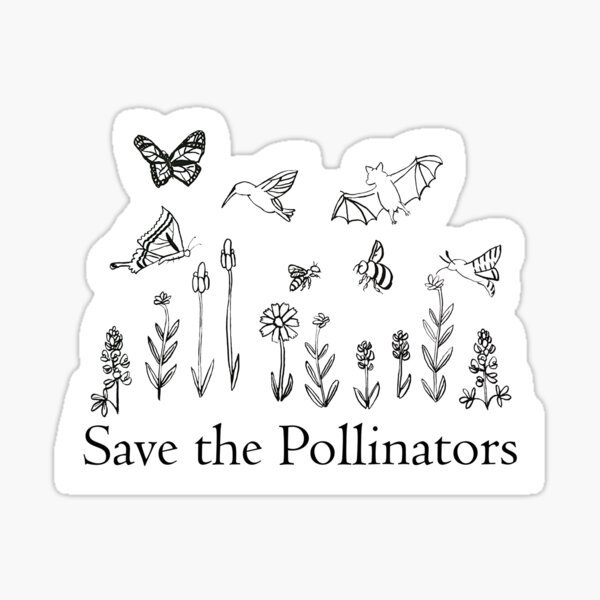 Item preview, Save the Pollinators Sticker designed and sold by PipevineDreams.