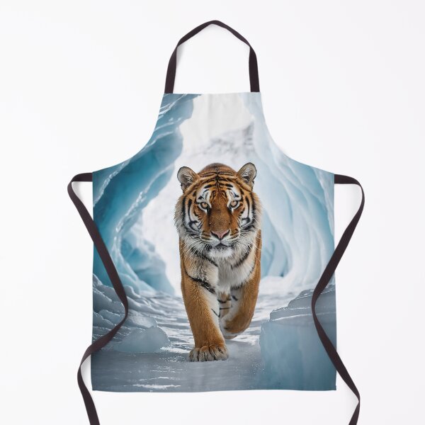 Item preview, Majestic Siberian Tiger – Striding Through an Icy Glacier designed and sold by RK - Shop.