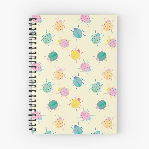 Item preview, Colorful bugs with pastel ladybugs and soft yellow background designed and sold by StudioPippinDesigns.