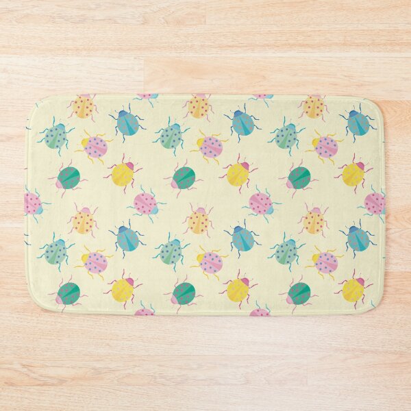 Item preview, Colorful bugs with pastel ladybugs and soft yellow background designed and sold by StudioPippinDesigns.