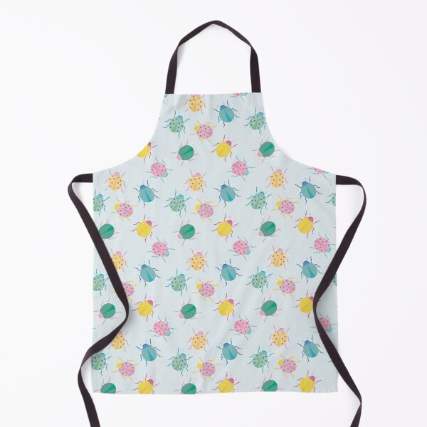 Item preview, Colorful bugs with pastel ladybugs and soft blue background designed and sold by StudioPippinDesigns.