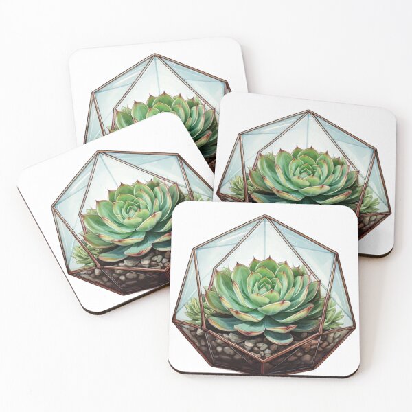 Item preview, Geometric Terrarium with Echeveria Succulent designed and sold by BenPetley.