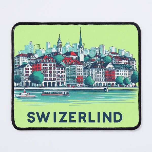Item preview, Switzerland Minimalist Watercolor Cityscape, designed and sold by PaintMeWorld.