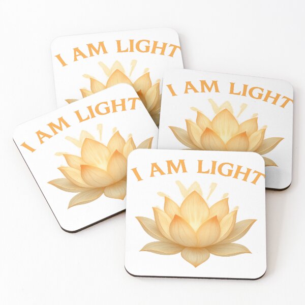 Item preview, I Am Light – Glowing Lotus Spiritual Affirmation Art designed and sold by SoulPrints by Beata.