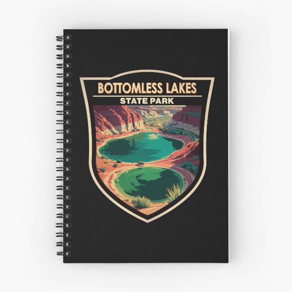 Item preview, Bottomless Lakes State Park New Mexico Illustration Travel Art Badge designed and sold by KrisSidDesigns.