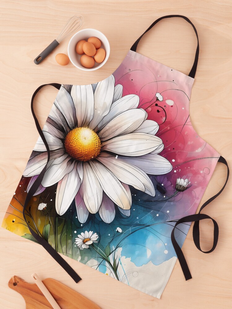 Thumbnail 1 of 6, Apron, Chamomile Flower designed and sold by GraphicsClub.