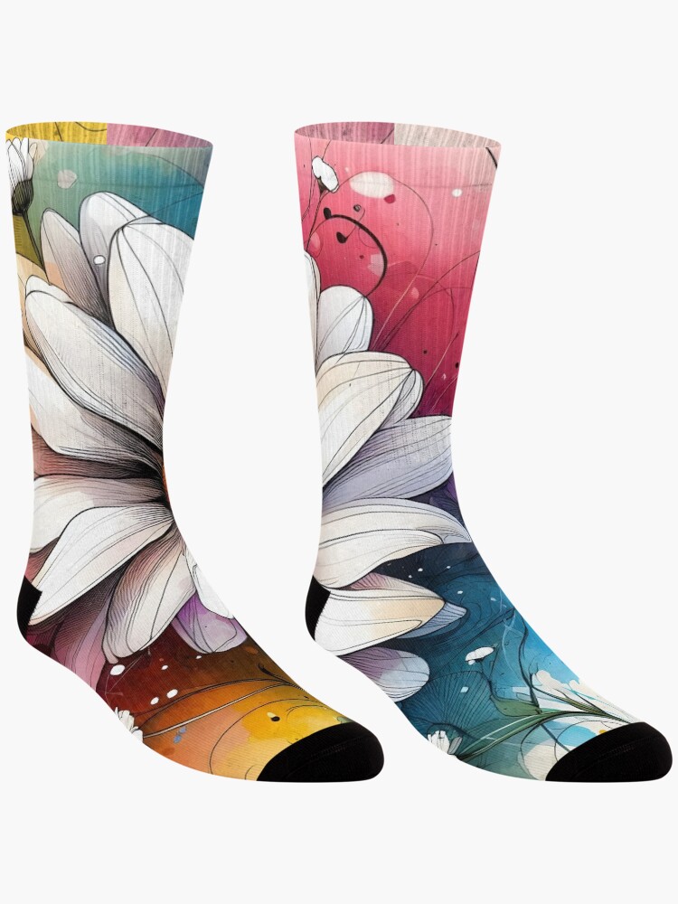 Thumbnail 3 of 5, Socks, Chamomile Flower designed and sold by GraphicsClub.