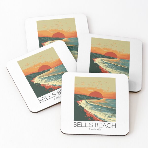 Item preview, A Vintage Illustration of Bells Beach - Australia  designed and sold by GoodOldVintage.