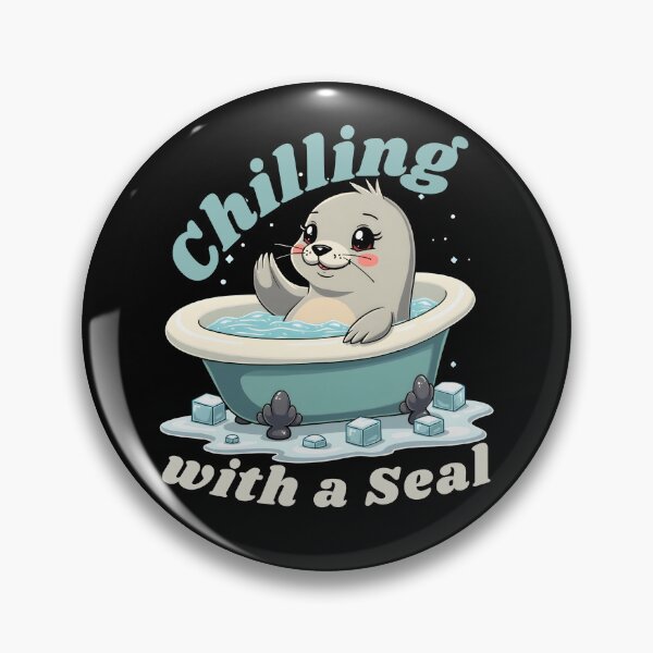 Item preview, Chilling with a Seal Funny Ice Bath Cartoon Design designed and sold by IceBathDESIGNS.