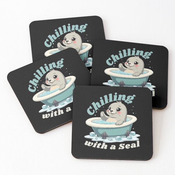 Item preview, Chilling with a Seal Funny Ice Bath Cartoon Design designed and sold by IceBathDESIGNS.