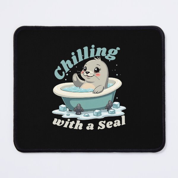 Item preview, Chilling with a Seal Funny Ice Bath Cartoon Design designed and sold by IceBathDESIGNS.