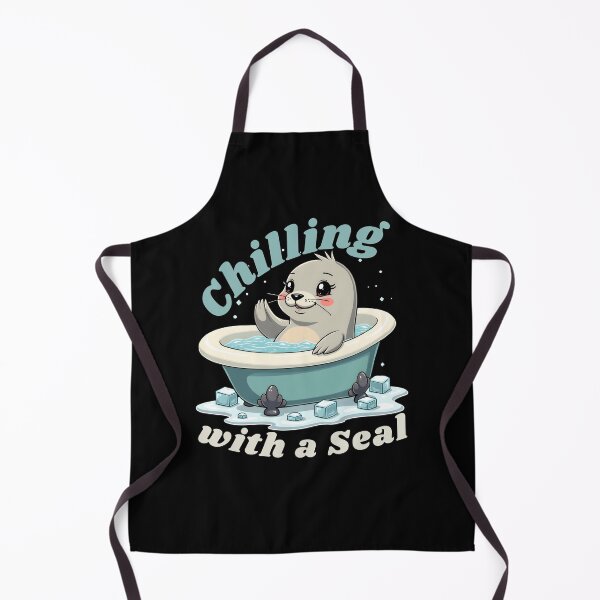 Item preview, Chilling with a Seal Funny Ice Bath Cartoon Design designed and sold by IceBathDESIGNS.