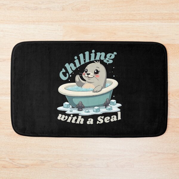 Item preview, Chilling with a Seal Funny Ice Bath Cartoon Design designed and sold by IceBathDESIGNS.