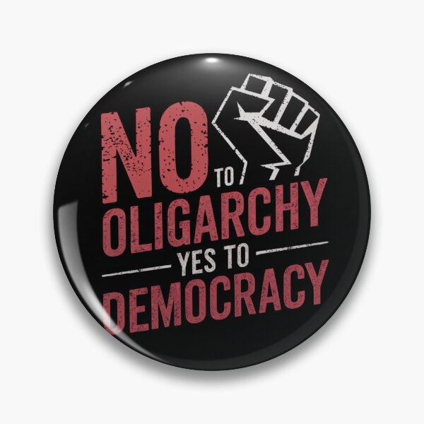 Item preview, No to Oligarchy designed and sold by MadCatPrints.