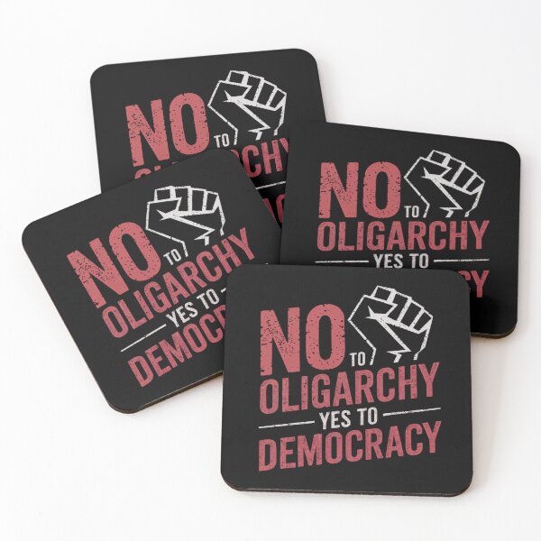 Item preview, No to Oligarchy designed and sold by MadCatPrints.