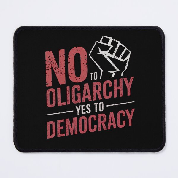 Item preview, No to Oligarchy designed and sold by MadCatPrints.