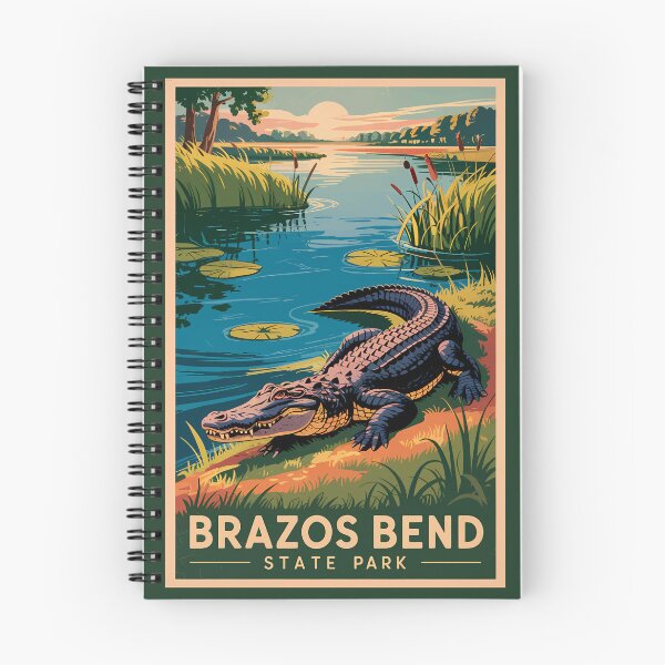 Item preview, Brazos Bend State Park Texas Travel Art Vintage designed and sold by KrisSidDesigns.