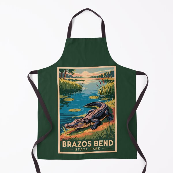 Item preview, Arte de viaje vintage del Parque Estatal Brazos Bend, Texas designed and sold by KrisSidDesigns.