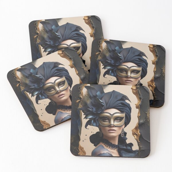 Item preview, Venetian Elegance – Masquerade Portrait Art designed and sold by sneidere9dace.